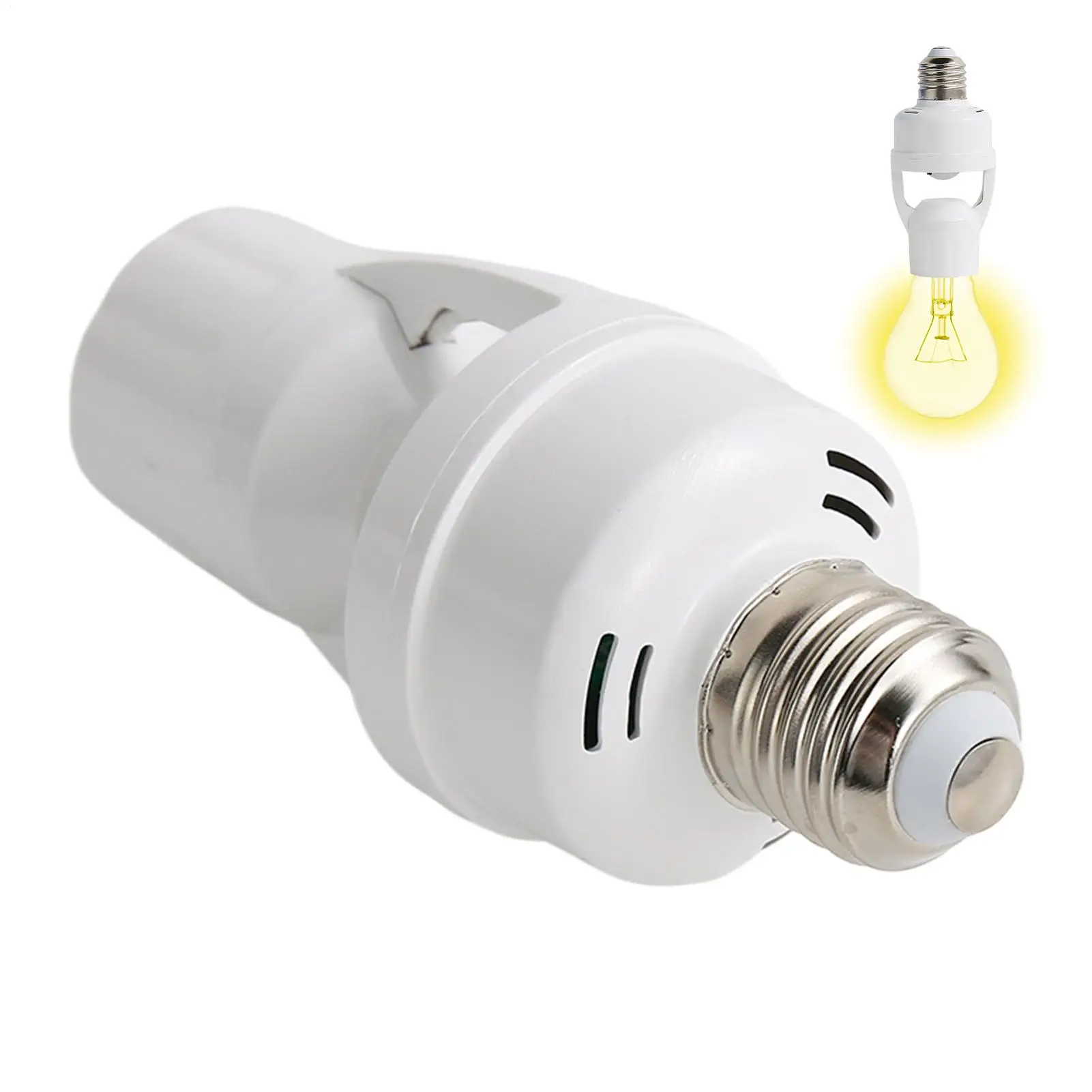 Motion Sensor Light Socket E27 Screw Motion Sensor Smart Lamp Bulb Holder Adapter 3 brightness levels  Lamp holder Base