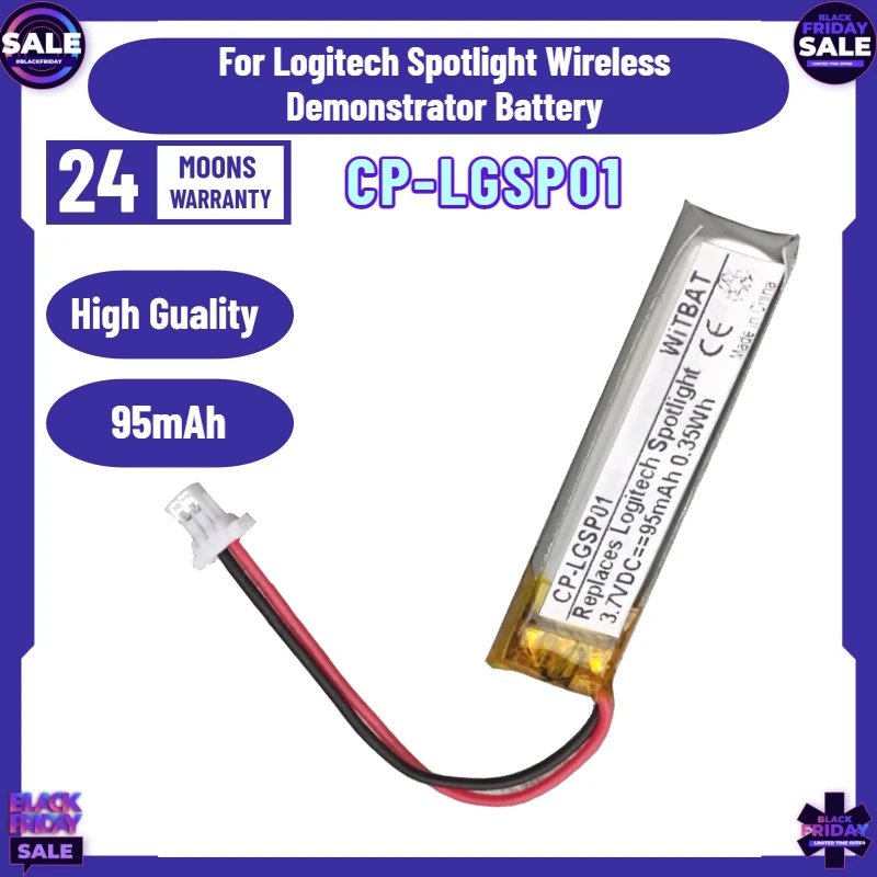 

Replacement CP-LGSP01 95mAh Battery for Logitech Spotlight PPT Page Turning Pen Li-Po Bateria Wireless Demonstrator Battery