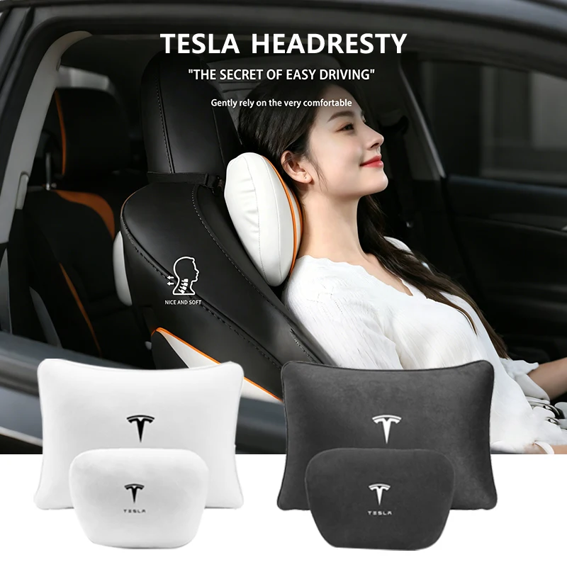 

For Tesla Model Y Juniper Standard 2026 Model 3 Highland Model S X 2025 2024 2019 Accessories Headrest Neck Pillow Waist Pillow