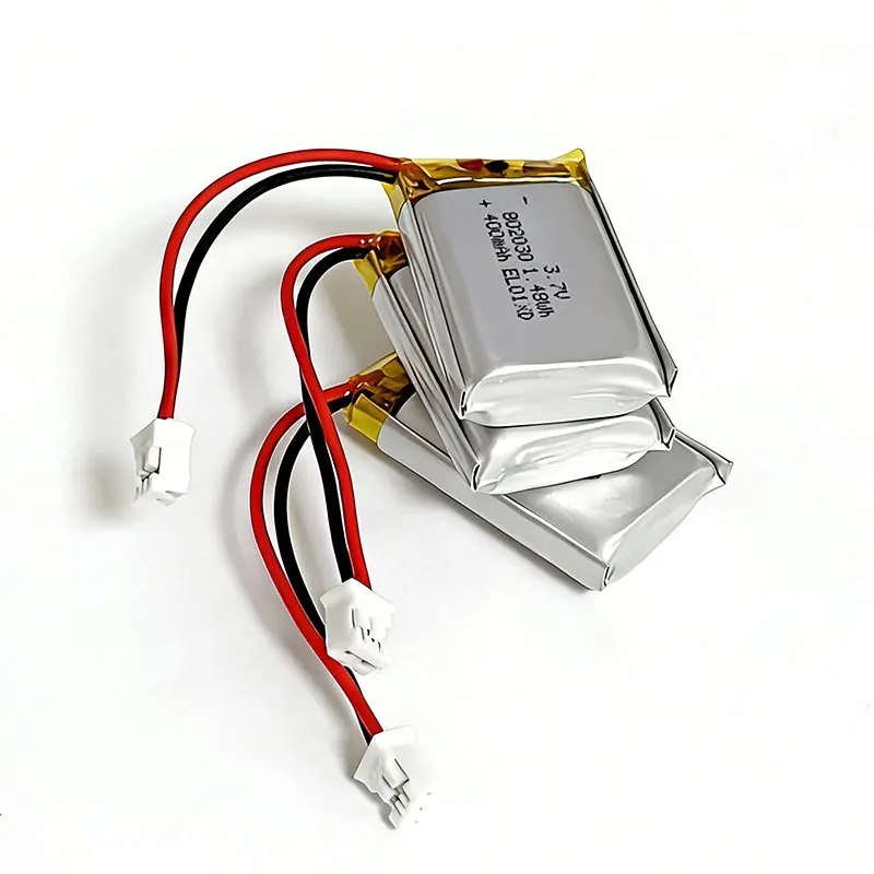 802030 Battery Lipo 3.7V 400mAh Lithium Polymer Rechargeable Batteries for Radiofrequency Introduction Device Moisturiser Cell