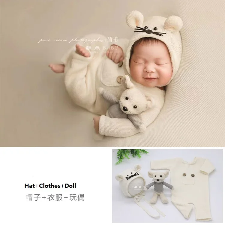 

Newborn Cute Mouse Clothing Studio Art Shooting Props baby clothes new born bebes accesorios recien nacido