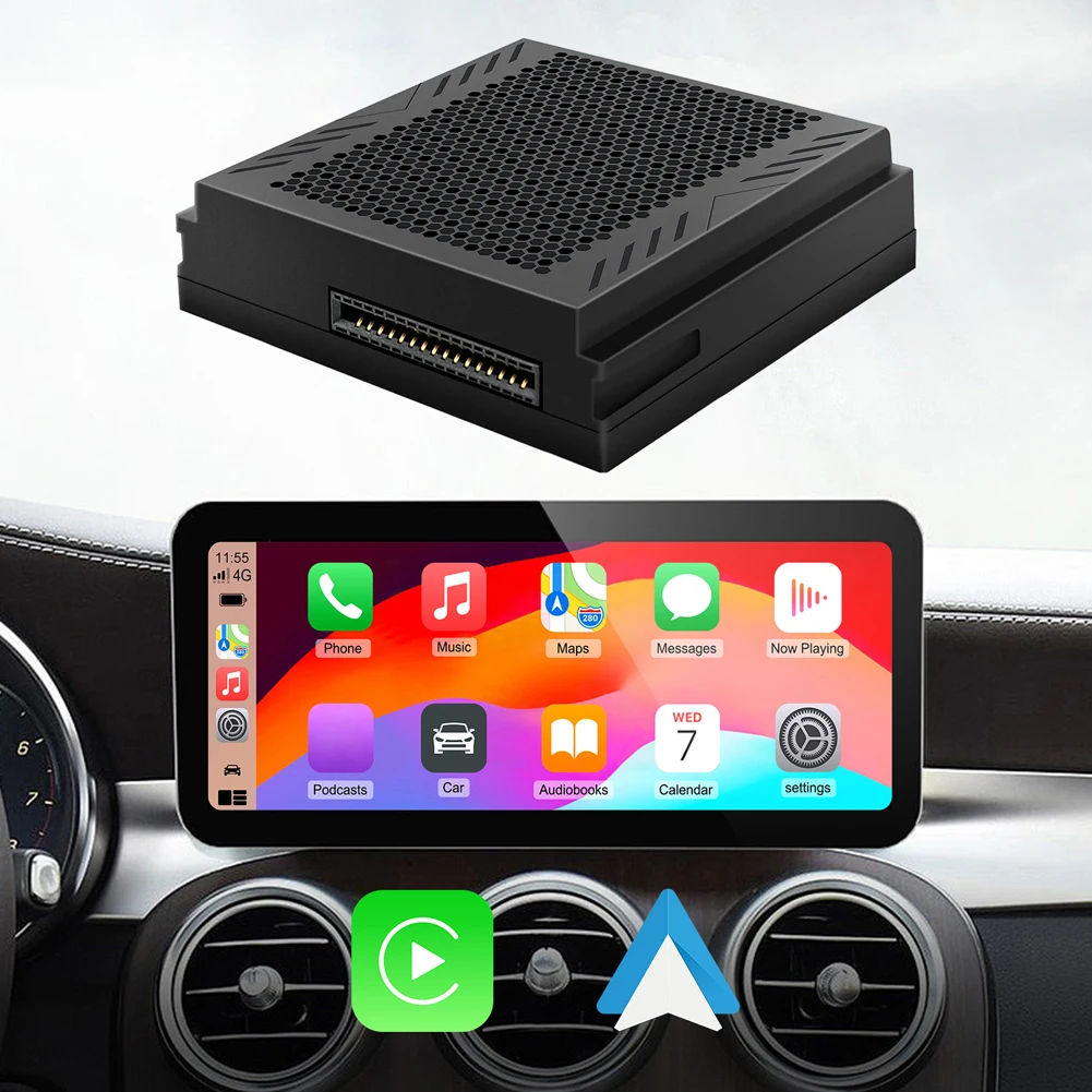 Wireless CarPlay Android Auto AI Decoder Box Plug and Play Decoder Box Mirror Link for Mercedes Benz A B C E GLA GLK ML NTG4.5