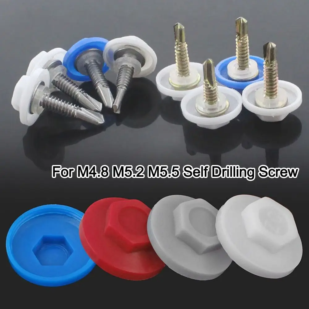 Waterproof Hexagonal Screw Cap Dust Proof Snap On Self Tapping Screw Cap 8mm/9mm Plastic Drill Tail Screw Cover