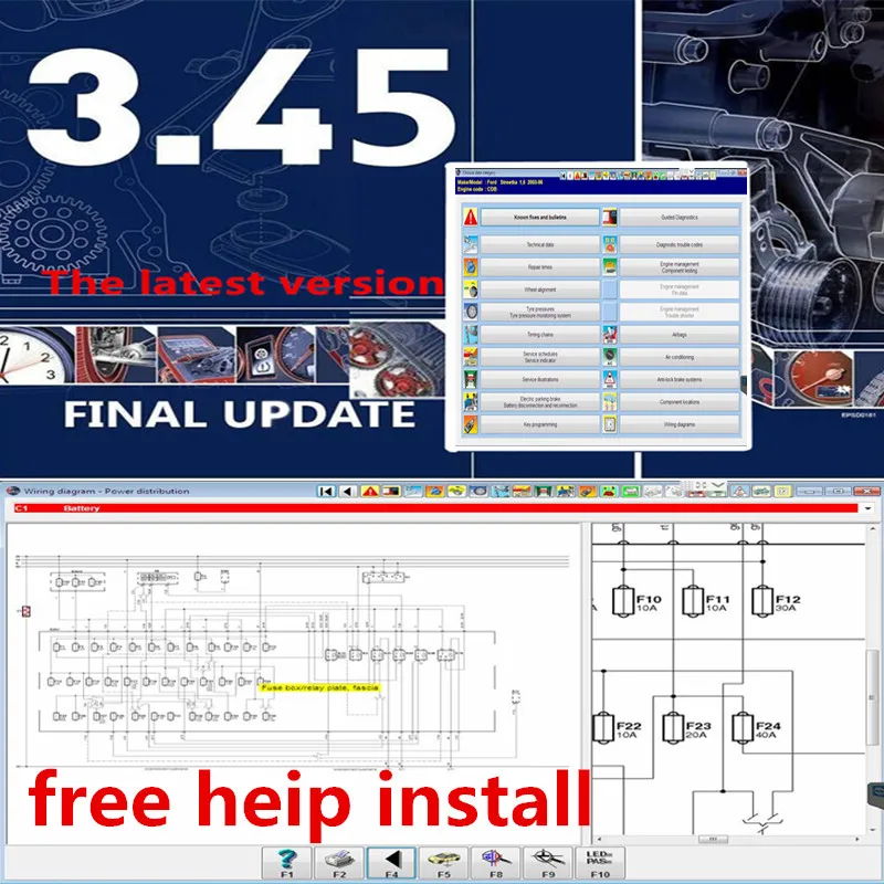 

2024 hot sell, Latest automotive maintenance data Autodata 3.45 with wiring diagram Free installation+ install video