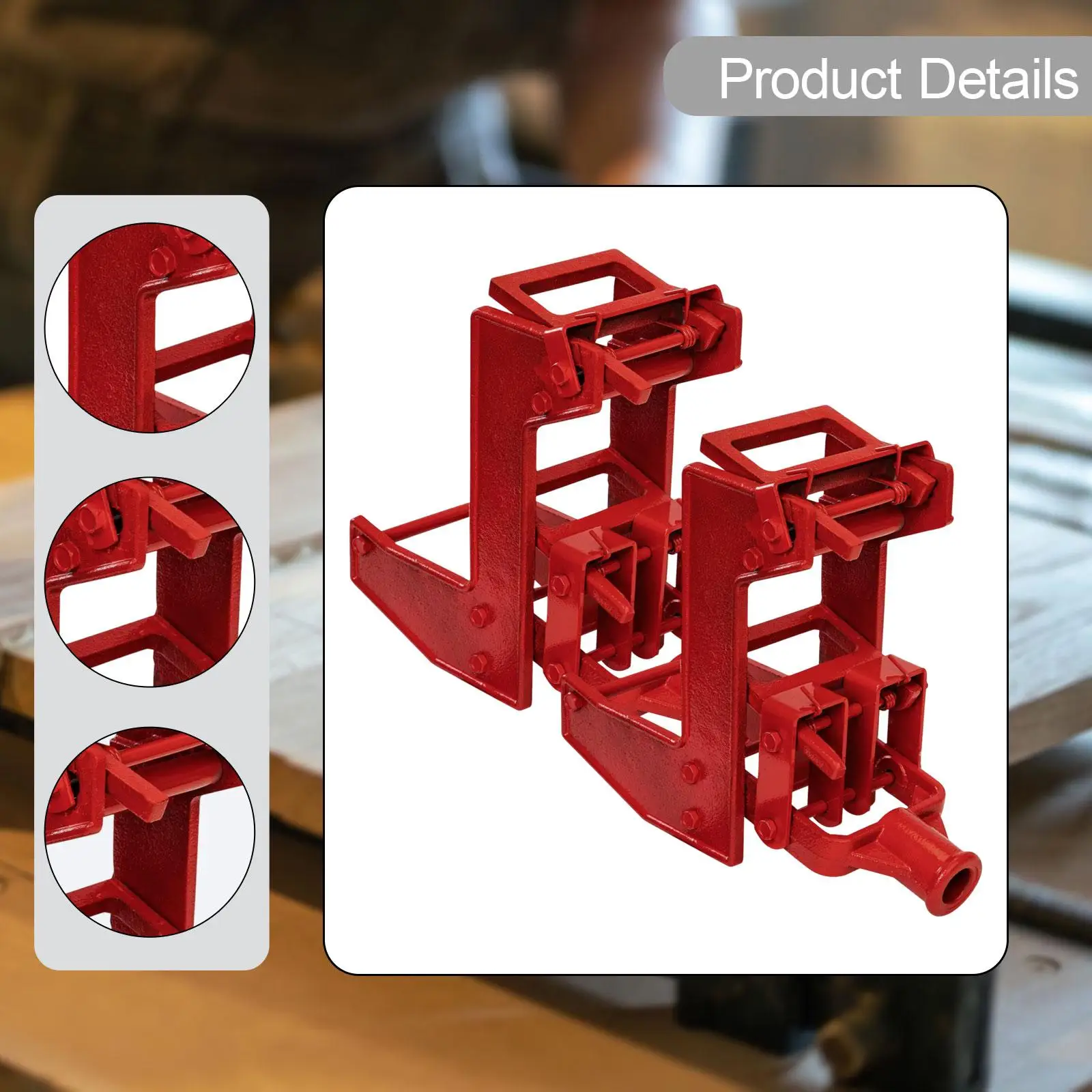 2 sztuki DIY drewnianych podpórek do konstrukcji, podpór do podłóg i tarasów, narzędzie do napinania, udźwig 454 kg, akcesoria, ręczne narzędzie do podnoszenia