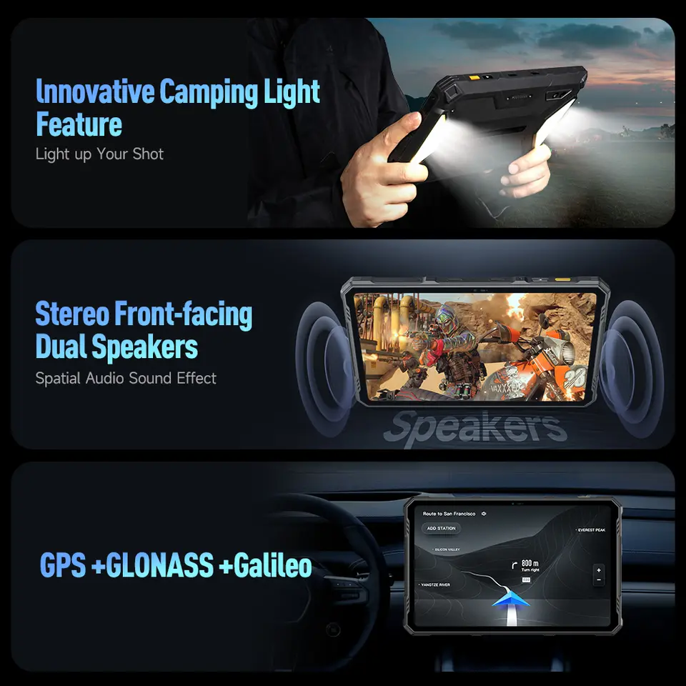 【عرض عالمي】 جهاز Ulefone Armor Pad 3 Pro اللوحي المتين ببطارية 33280 مللي أمبير ومعالج MediaTek MT8788 وذاكرة 16 جيجابايت (8+8) وسعة تخزين 256 جيجابايت وكاميرا 50 ميجابكسل وشاشة 10.36 بوصة 2K بنظام أندرويد - 6