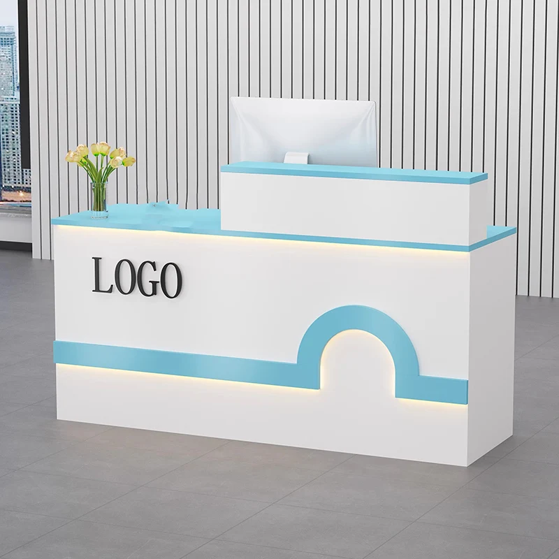 

Стойка ресепшн, касса, для салона красоты, эстетического кабинета, с местом для хранения, декоративная, коммерческая мебель