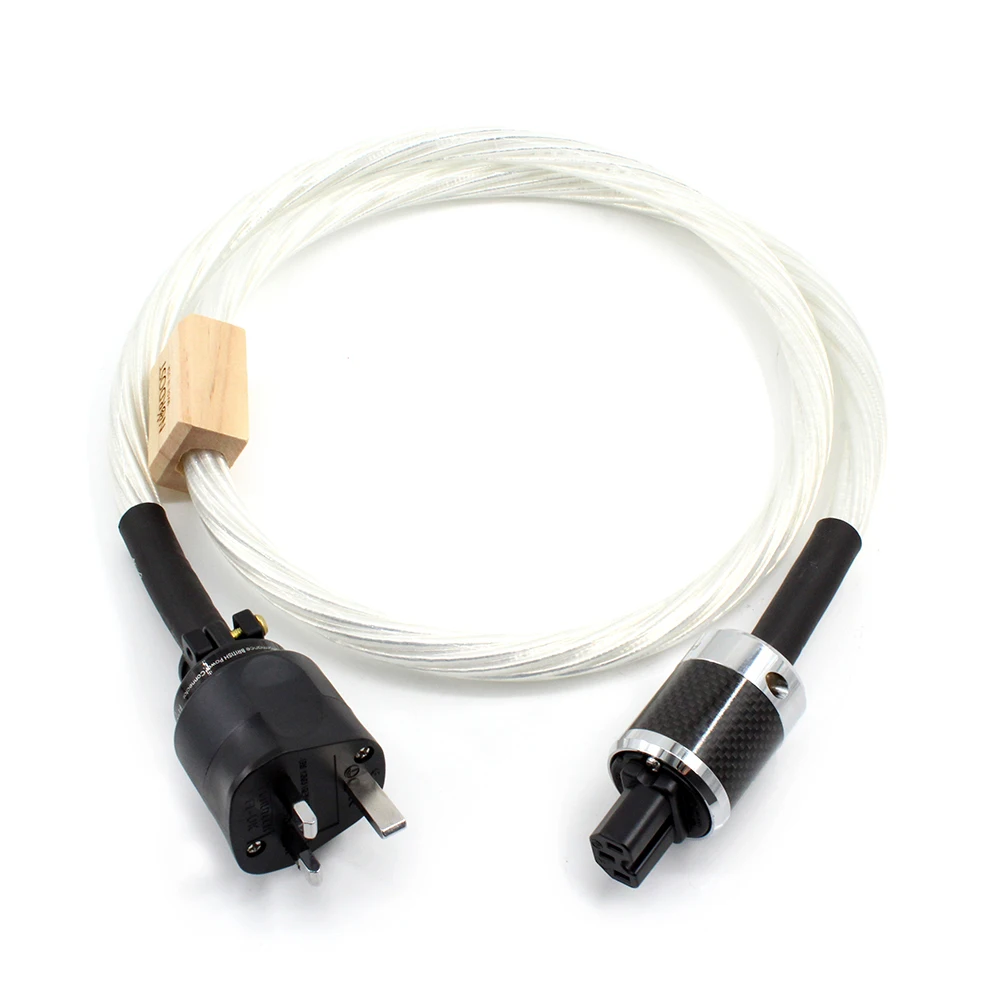 

High Qualiry Nordost ODIN silver plated conductor Power cable with gold plated Uk connector 15A IEC Female connector plug