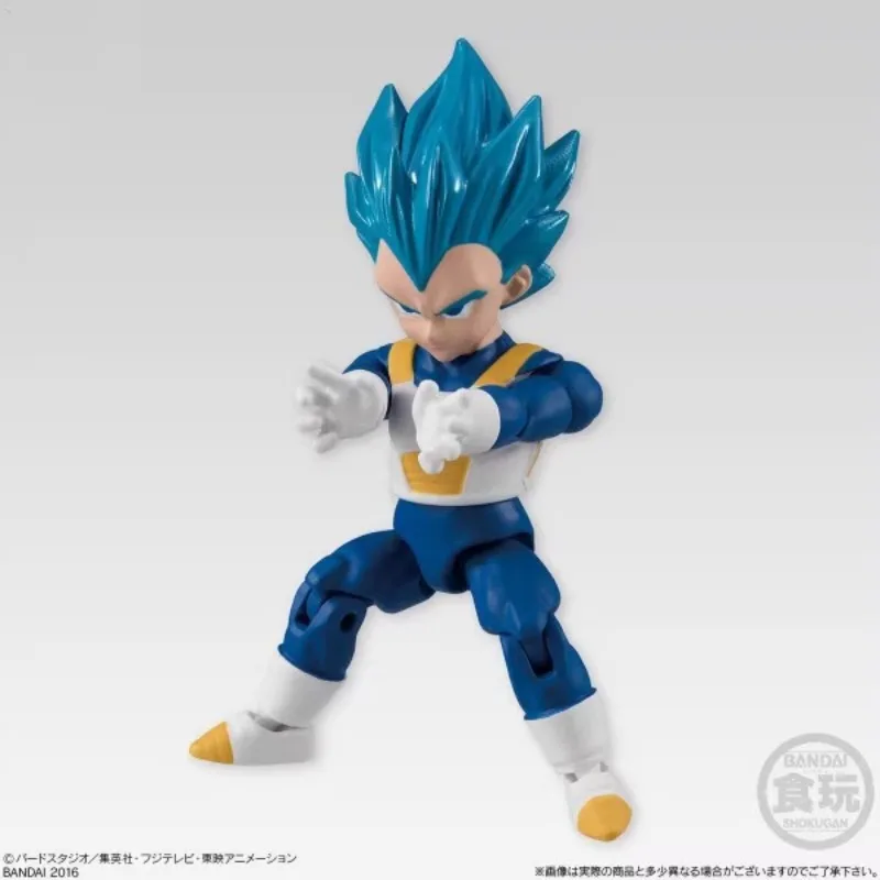 BANDAI-figura pequeña de Dragon Ball, Son Goku Trunks, Vegeta, en Stock, sin caja