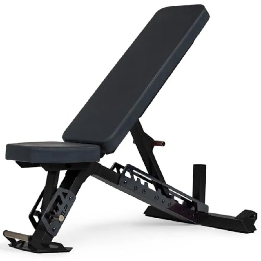 

Home Gym Adjustable Weight Bench for Incline Decline Flat Workouts Heavy Duty Steel Construction Black Foldable Space Saving De