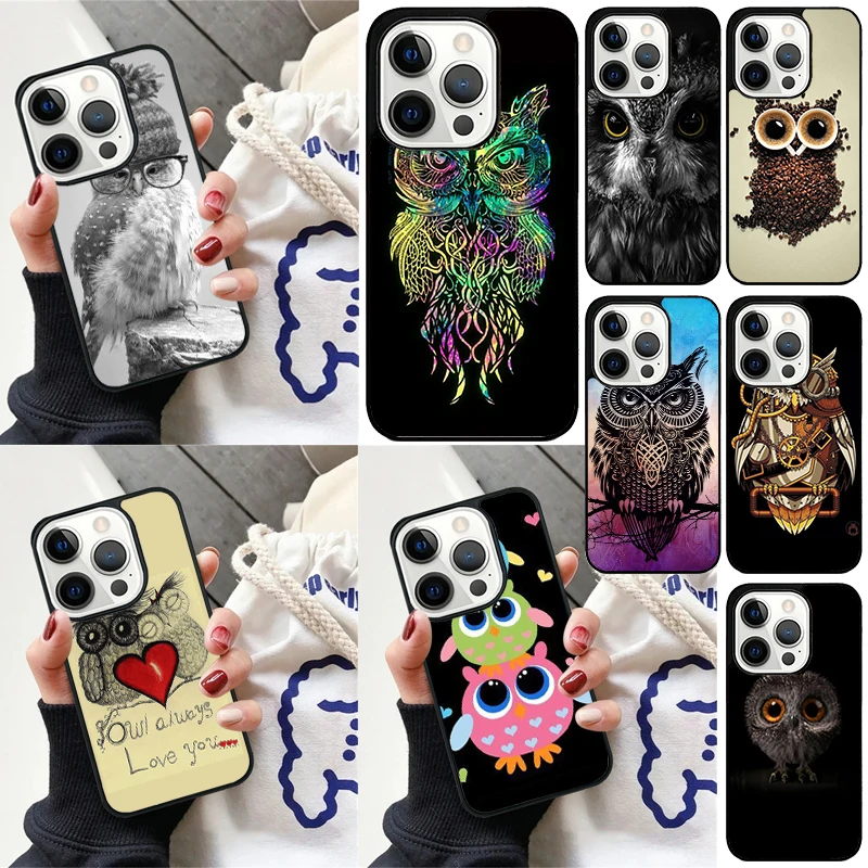 Owl bird clockwork pretty steampunk Cover For iPhone 16 13 14 15 Pro Max 12 Mini 11 15 Pro Max 7 8 Plus Max SE Phone Case