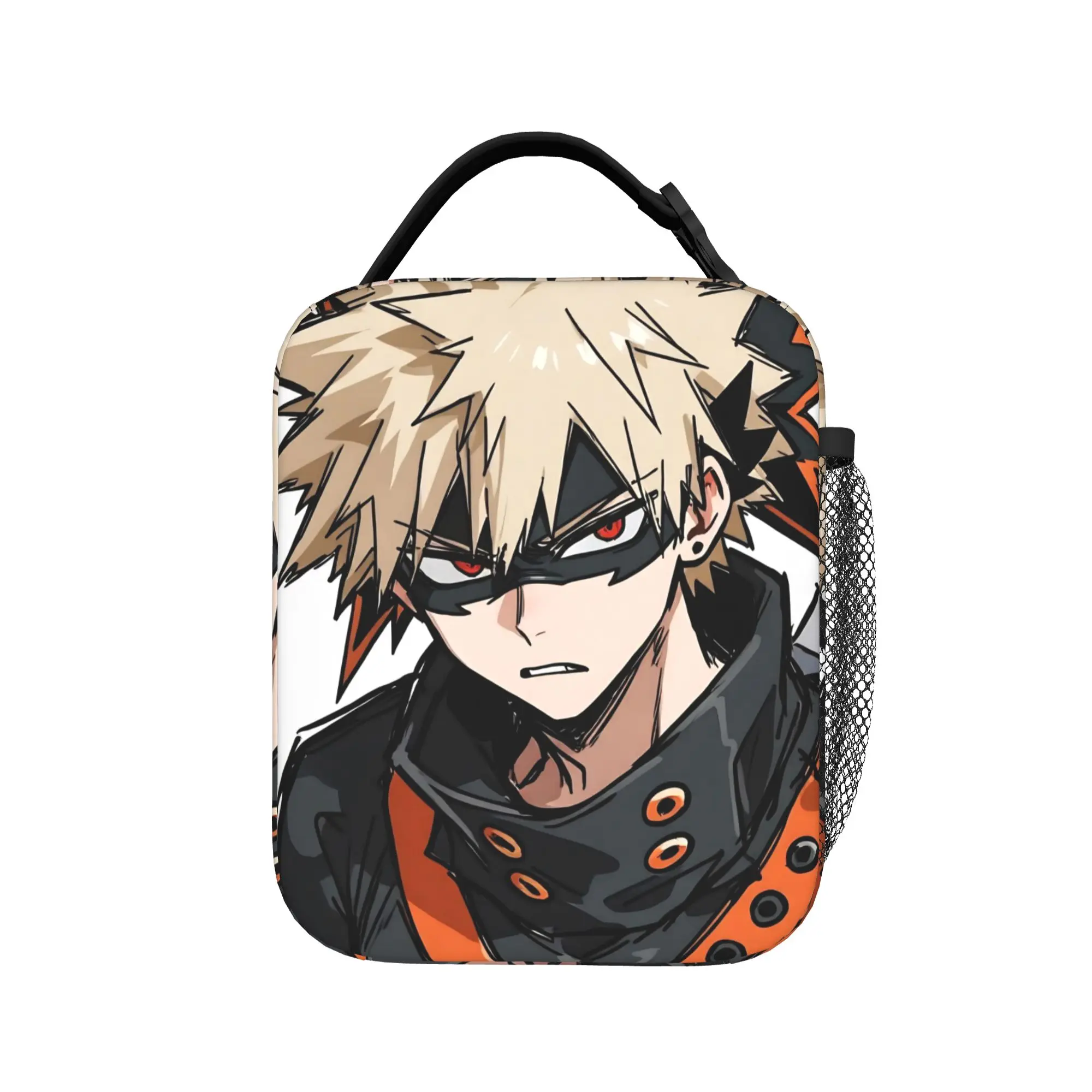 My H-Hero A-Academia Bakugo Thermoisolierte Lunchtaschen, tragbare Lebensmittelbehältertaschen, Thermo-Kühlbox für Lebensmittel