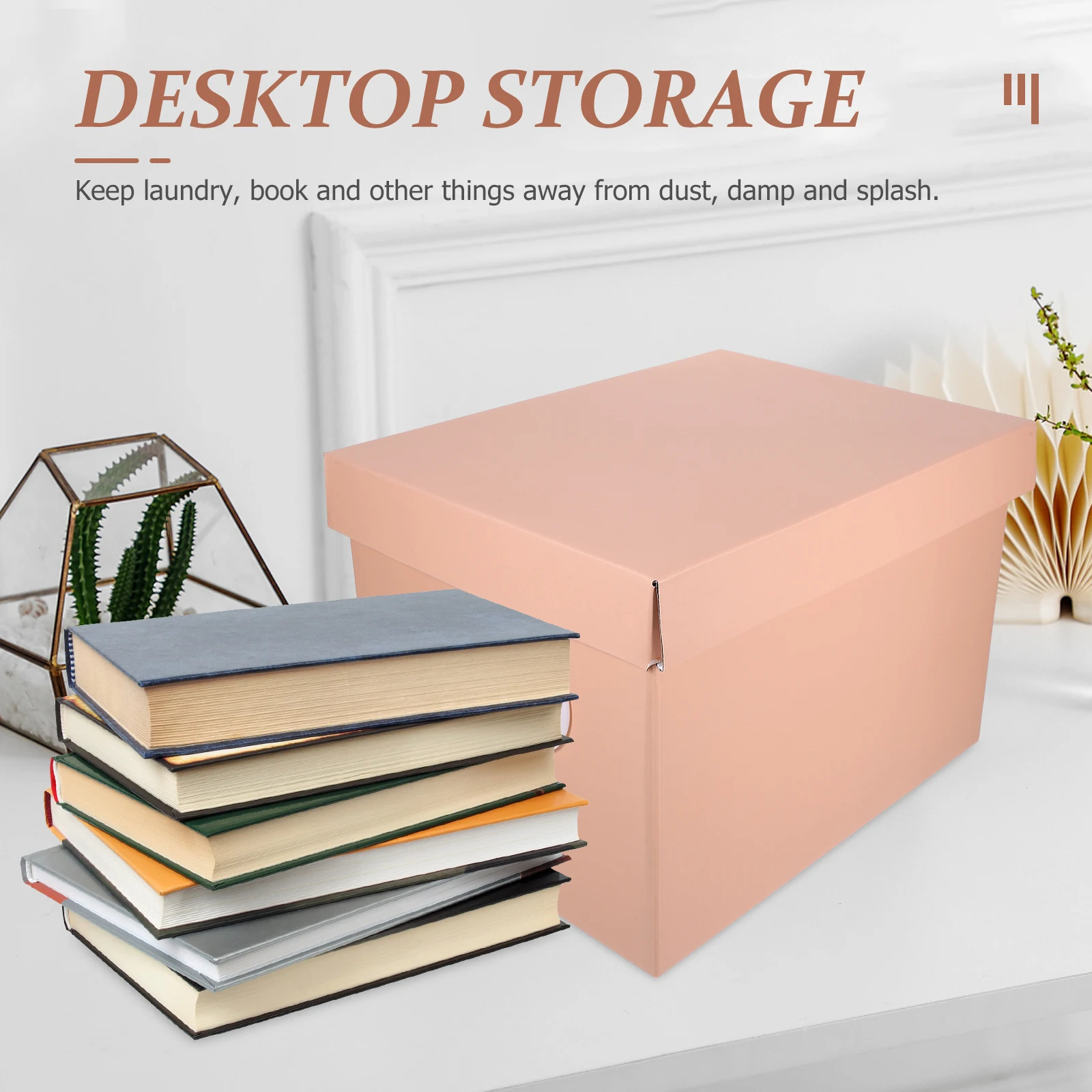 

Folding Storage Bins Plastic Handle Laundry Book Organizer Dustproof Foldable Storage Boxes Clothes Socks Crafts Desktop