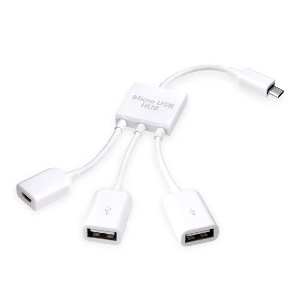 3 IN1 Micro USB TYPE-C OTG Hub Adapter for Smartphone/Tablet Micro USB Splitter Compatible with Apple, Samsung, Lenovo, Asus
