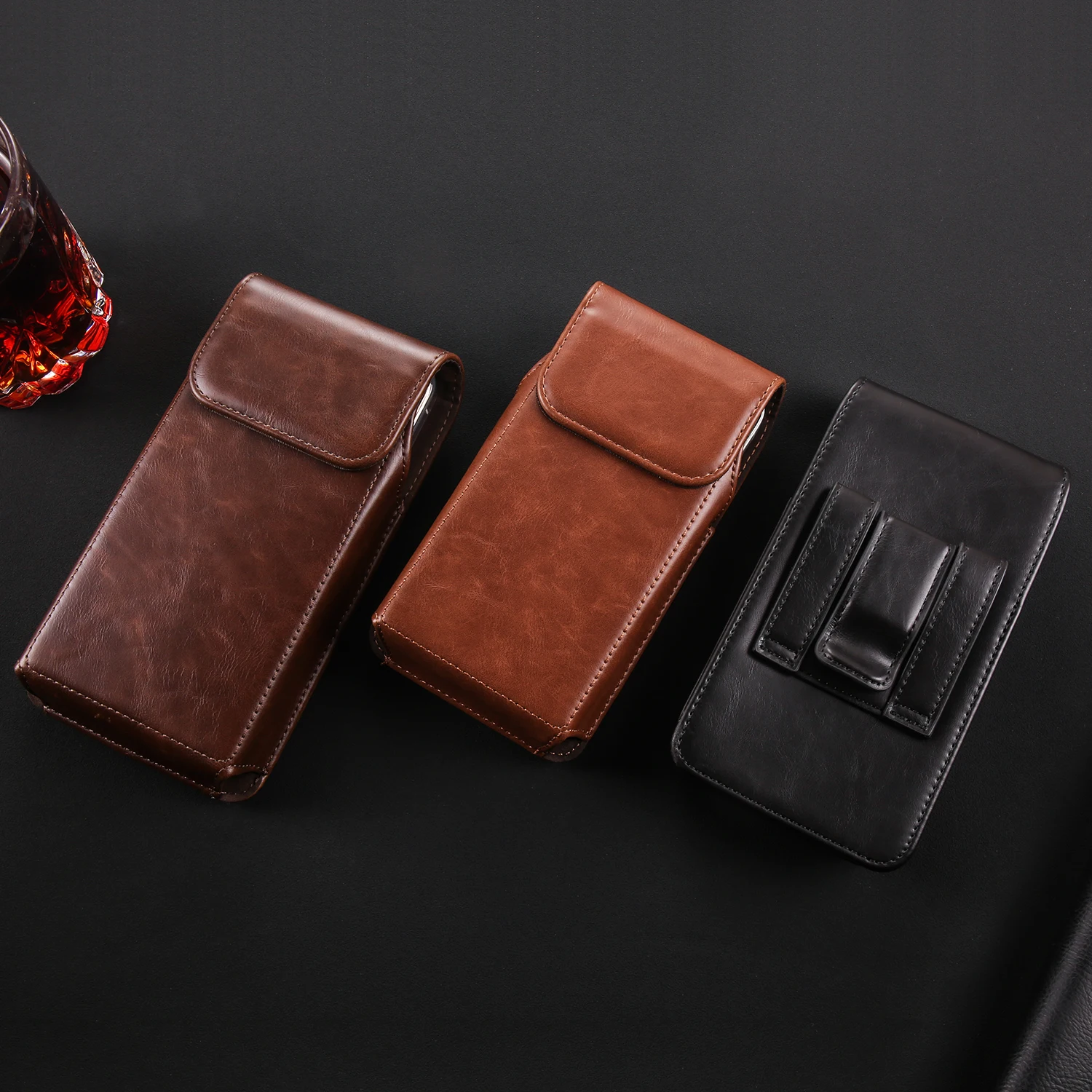 Kuh Leder Gürtel Clip Telefon Tasche Männer Taille Beutel Für Samsung Galaxy S24 Ultra S23 S22 S21 plus S20 FE Hinweis 20 Handy Fall Holster – Detail 29