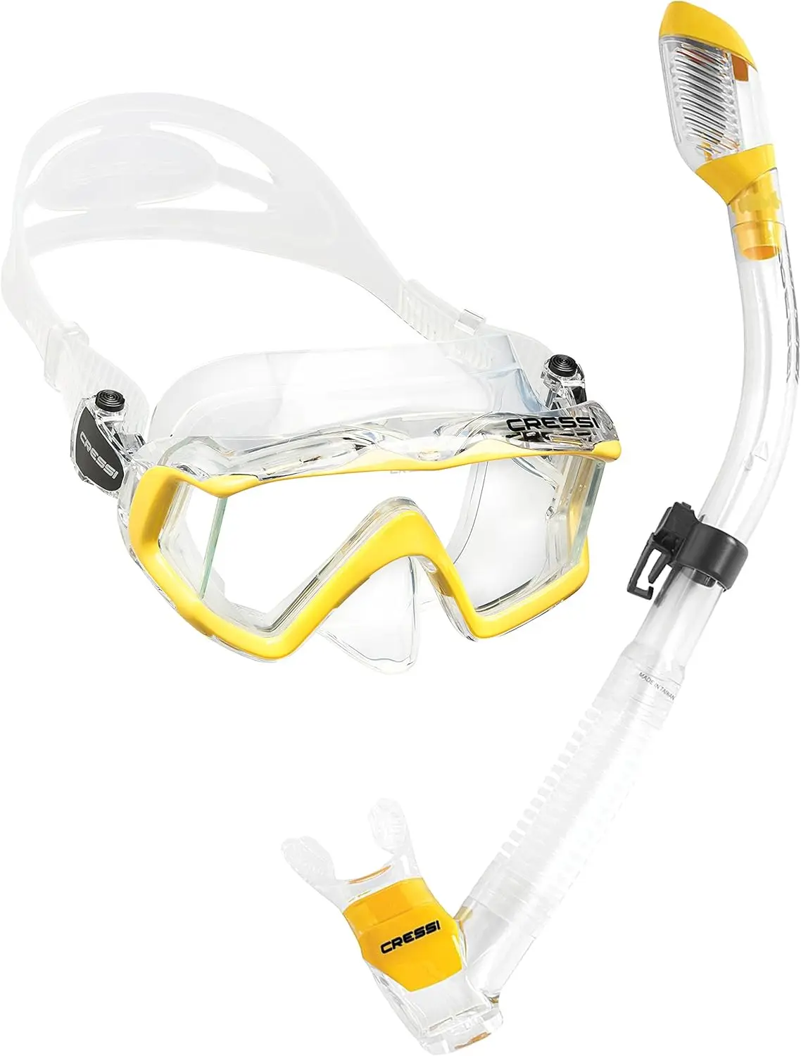 Wide Panoramic View Snorkel Mask and Dry Snorkel Set for Snorkeling and Scuba Diving