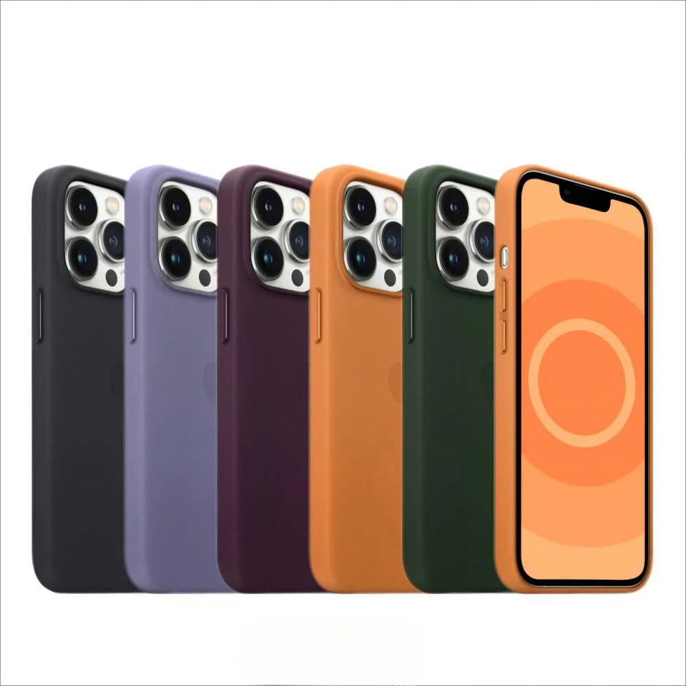

Кожаный Магнитный чехол Magsafe для iPhone 13 Pro Max Plus, Беспроводная зарядка, защитный чехол от падения, оригинальный
