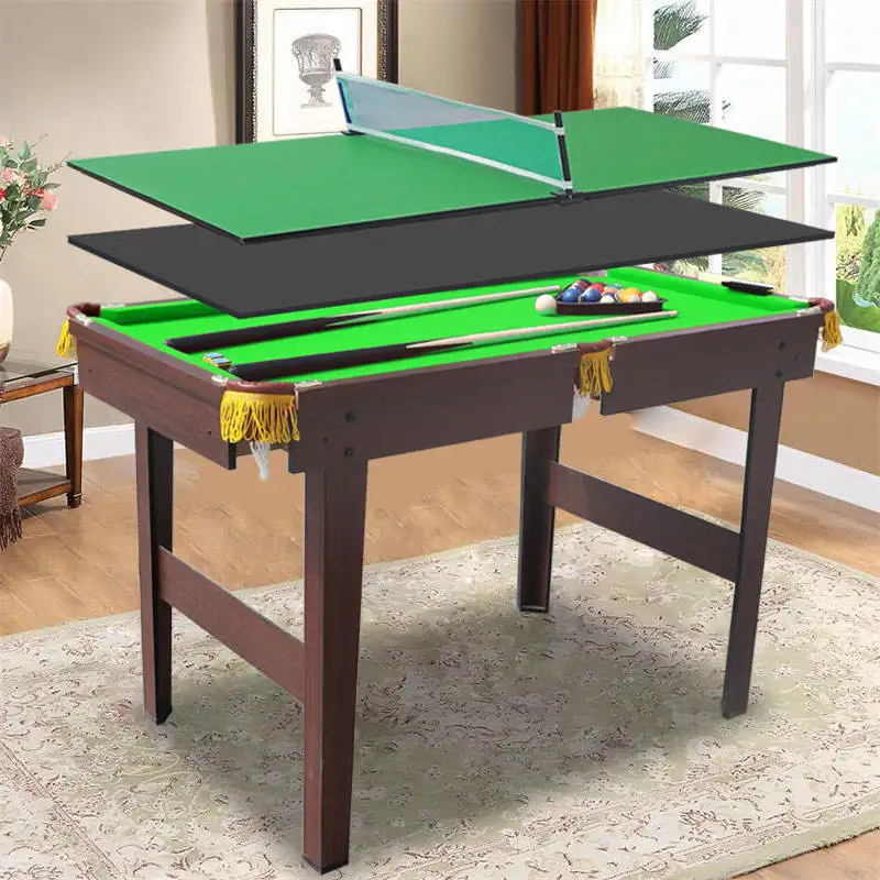 Factory Direct Selling 4.5FT 3 In 1 Indoor Multifunctional Billiard Pool Table With Tennis Table And Meeting Top For Sale