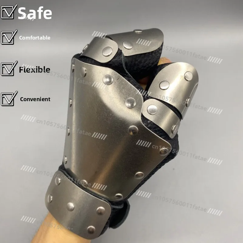New 304 Stainless Steel Fish Shooting Gloves Protective Armor for Slingshot Fishing Gear