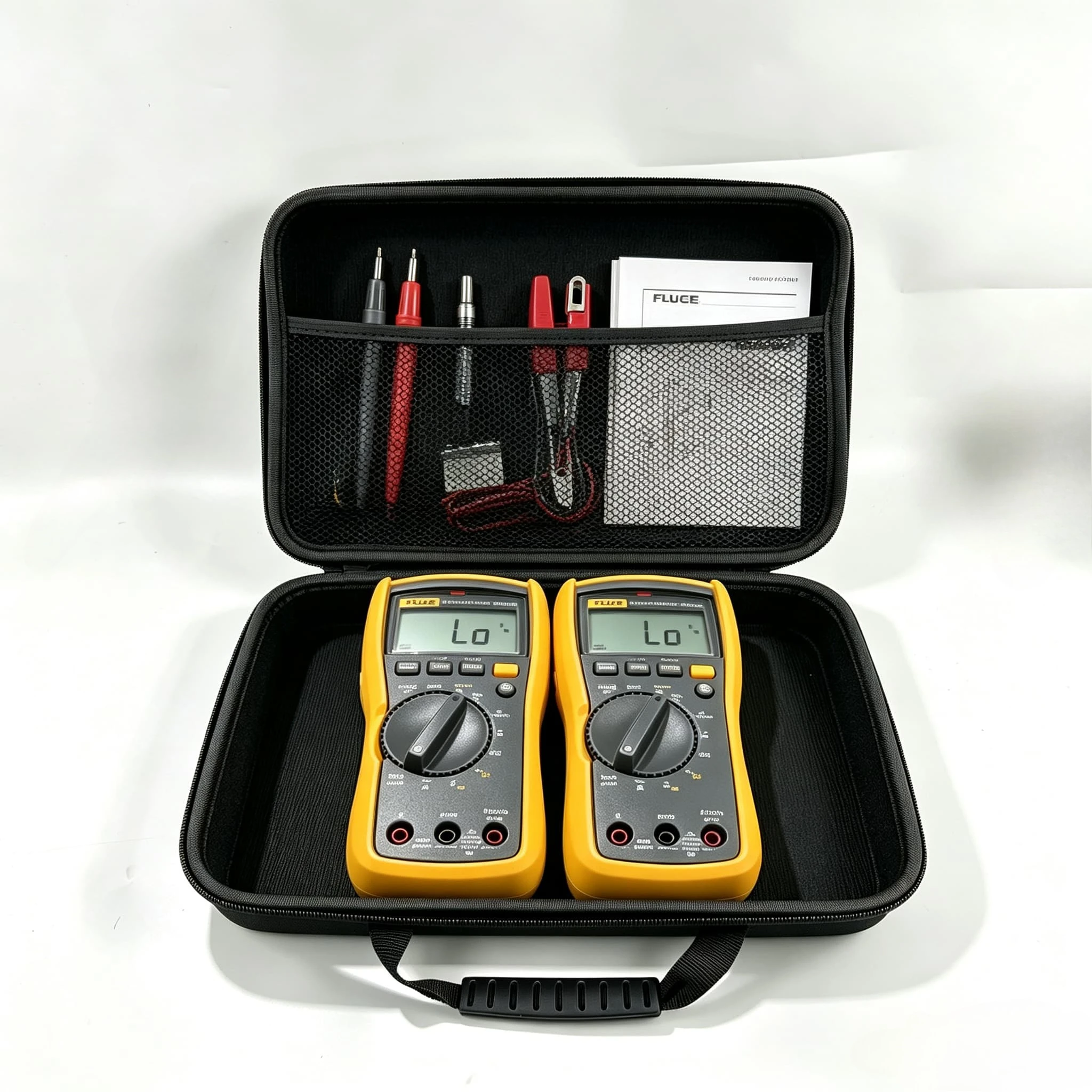 Multimeter 3+ Hard EVA Carrying Case, Portable Protective Storage Bag with Mesh Pocket, Shockproof Travel Holder for Multimeter