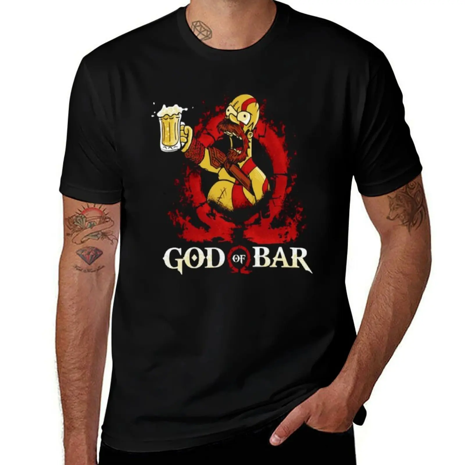 

God Of Bar T-Shirt anime stuff anime figures T-shirts man mens t shirt