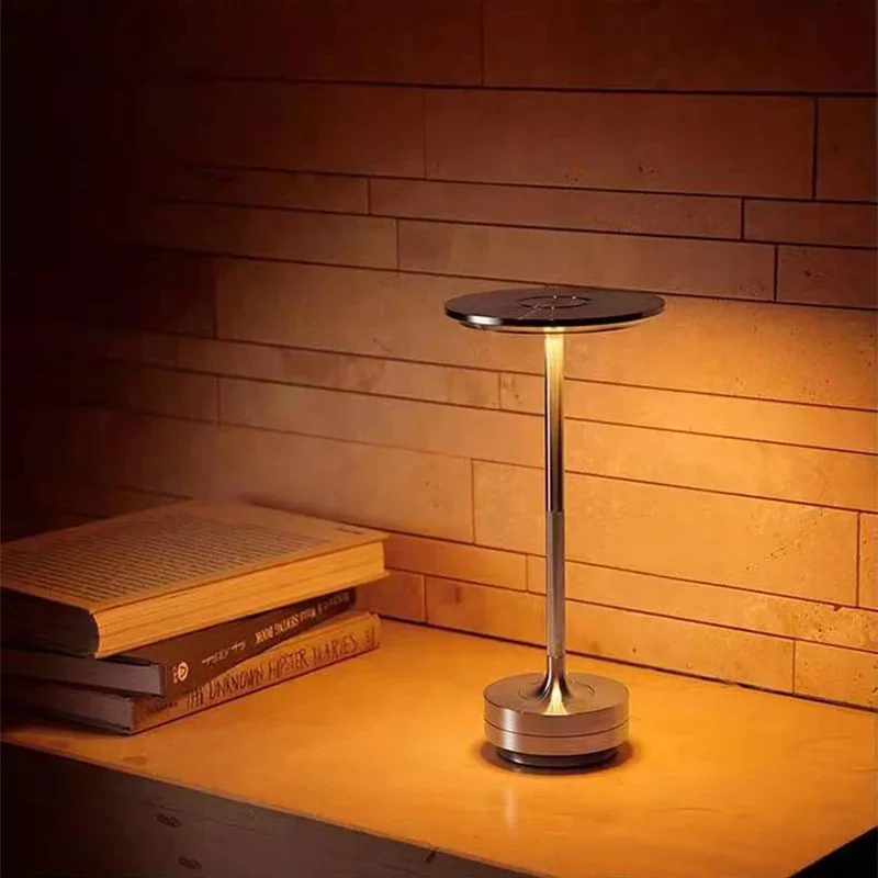 nordic bedroom bedside study small table lamp rechargeable  led bedside table lamp post modern light luxury table lamp
