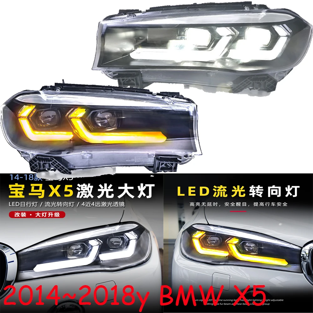 car bumper headlamp for BMW X5 headlight LED 2014~2018y car accessories  ALL IN LED for BMW X5 fog light