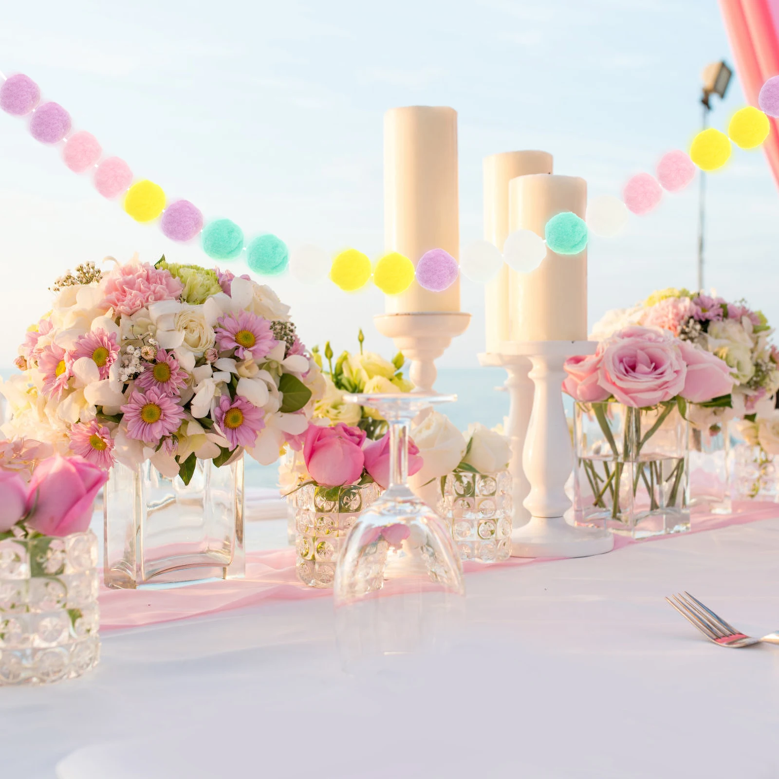 

Rainbow Ball Hanging Garland Birthday Party Decoration Hanging Ball Ornament Kindergarten Bedroom Nursery Room Party Favor