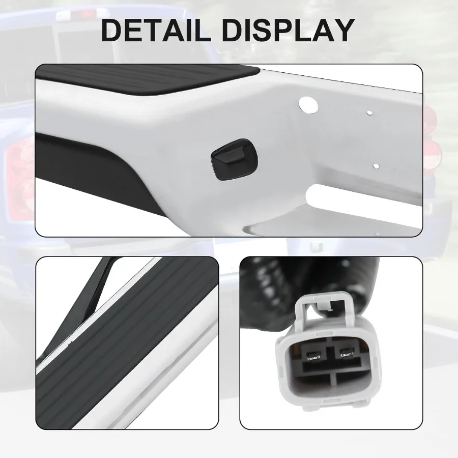 مجموعة المصد الخلفي من الكروم مع دعامة تثبيت FO1103103 متوافقة مع موديلات دودج داكوتا 19972004 بدون حديقة خلفية #5