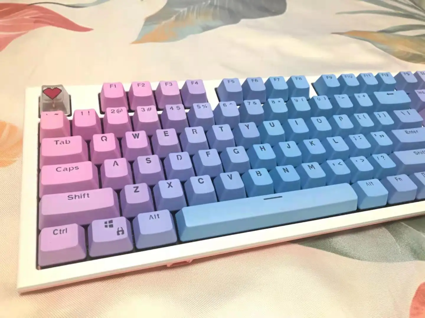 Teclas con gradiente de arcoíris, teclas PBT de perfil OEM para teclado mecánico MX Switch RGB retroiluminado para juegos, teclas personalizadas,
