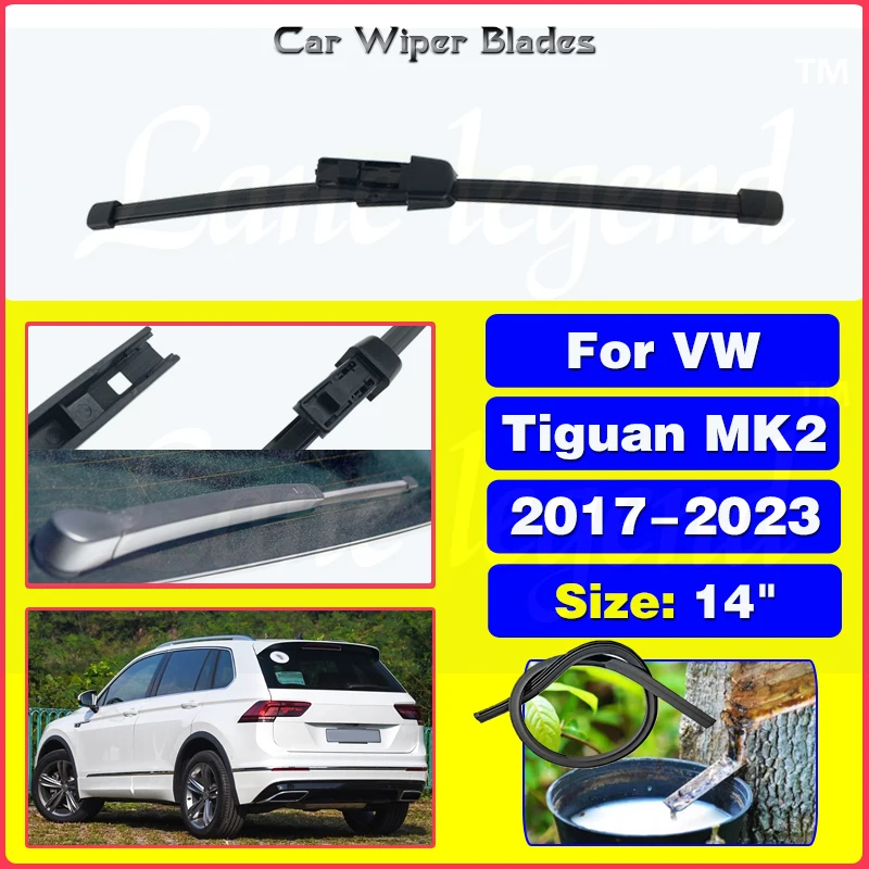 

Car Wiper 14" Rear Wiper Blade For VW Tiguan MK2 2017 - 2023 Windshield Windscreen Clean Tailgate Window Car Rain Brush