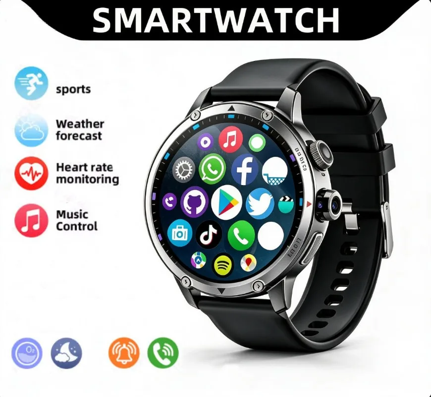 2026 New Android Smart Watch Built-in GPS Anti Blue Light HD Large Screen Call Reminder Sports Smartwatch