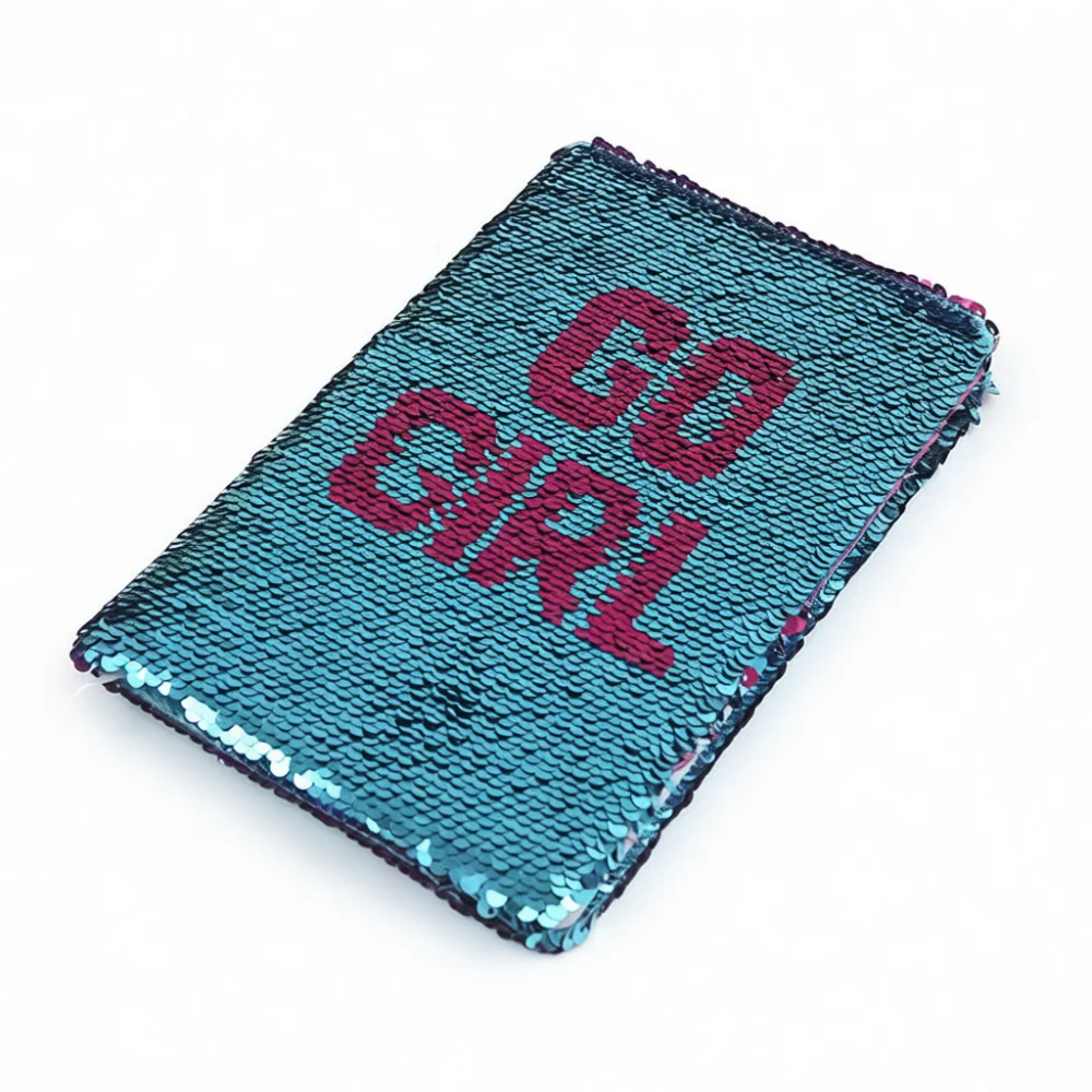 Decorative Mermaid Sequin Notebook A5 Magic Flip Diary Writing Pad Colorful Planner Stationery For Student Supplies