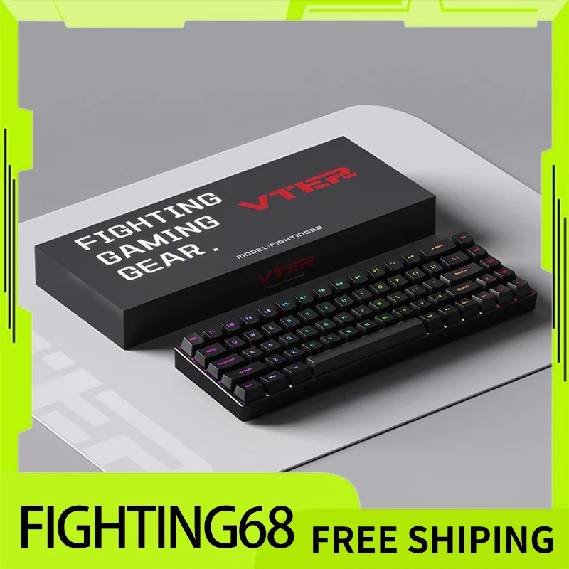 Feker Fighting68 Mechanical Keyboard Magnetic Switch Quick Trigger 8k Esport Low Latency Rgb Customized Hot Swap Gaming Keyboard