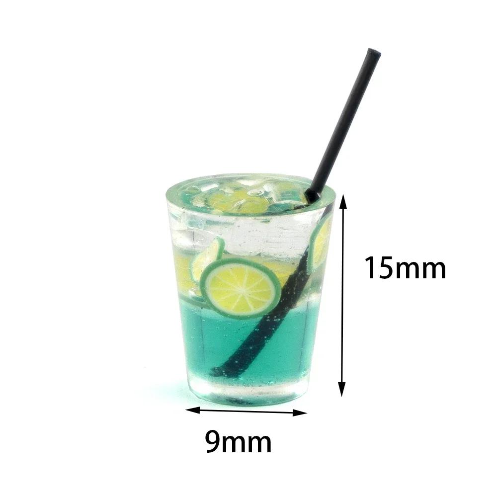 1Pcs 1/12 Doll House Miniature Summer Fruit Tea Cup Simulation Drinks Model Toy For Mini Decoration Dollhouse Accessories