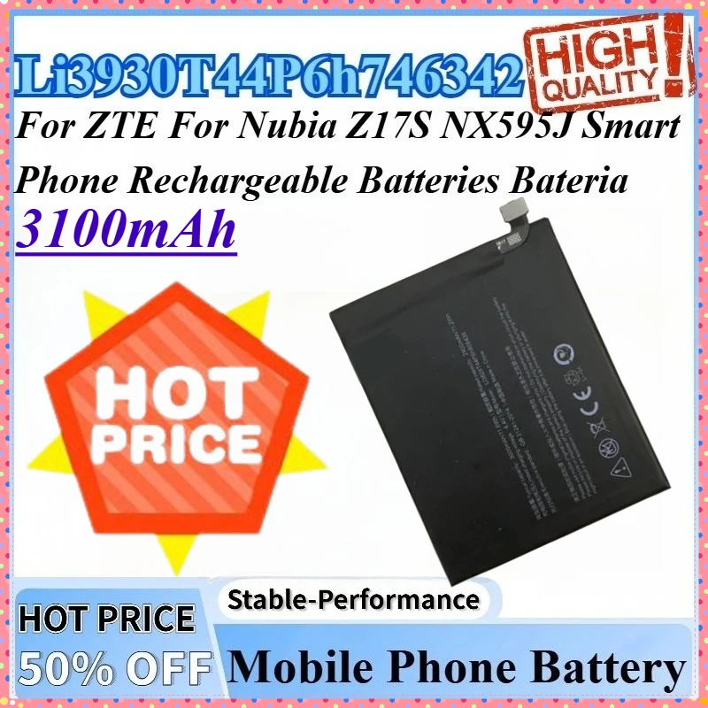 

3100 мАч Li3930T44P6h746342 Сменный аккумулятор для телефона Nubia Z17S NX595J для смартфона ZTE аккумуляторные батареи + инструменты