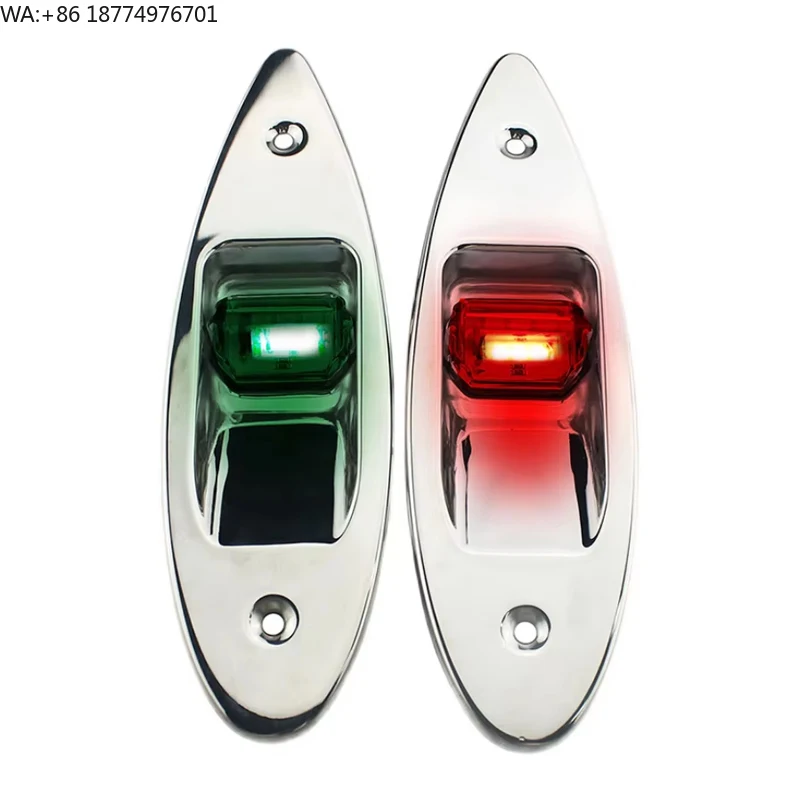 Luces de Navegación Laterales de Proa en Forma de Lágrima, LED, 12V, Nuevas, Genuinas, Marinas, Impermeables, para Yates y Embarcaciones