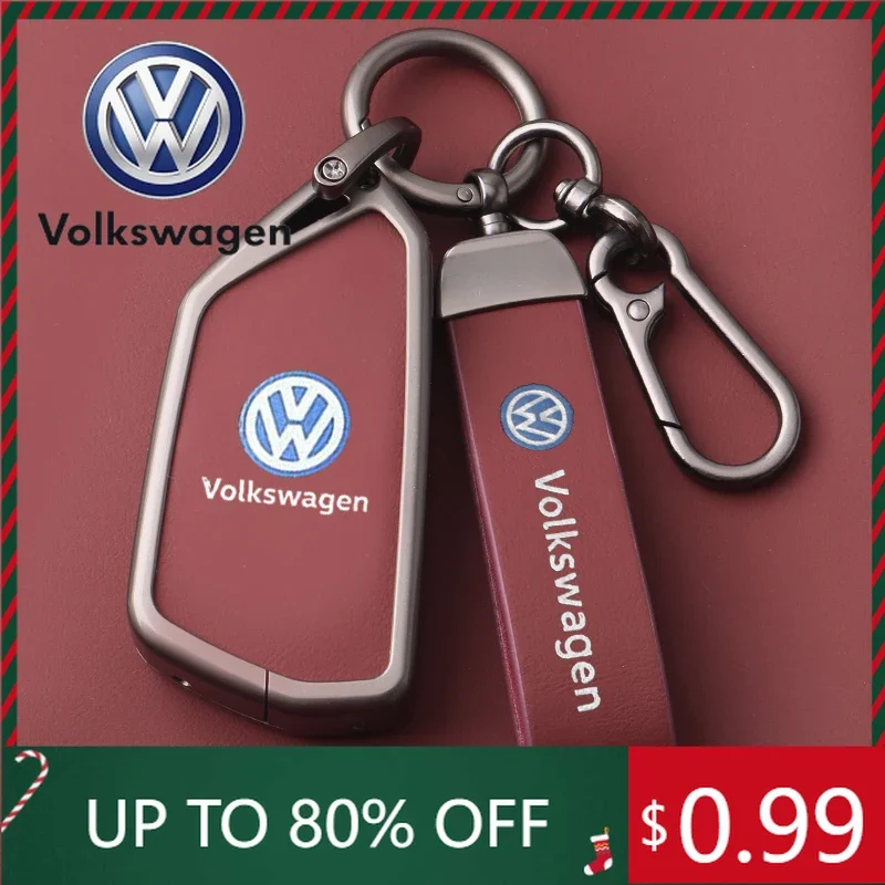 

Чехол для ключей из сплава и кожи для VW Volkswagen Jetta MK5 Golf, полный защитный чехол для VW Volkswagen ID.3 ID.4 Golf 8 2022 2023 MK8 Au