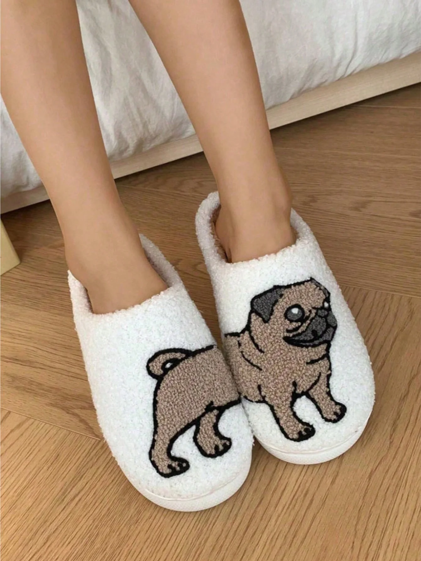 Couple Pug Embroidery Plush Sl - đánh giá và giá Embroidery Print