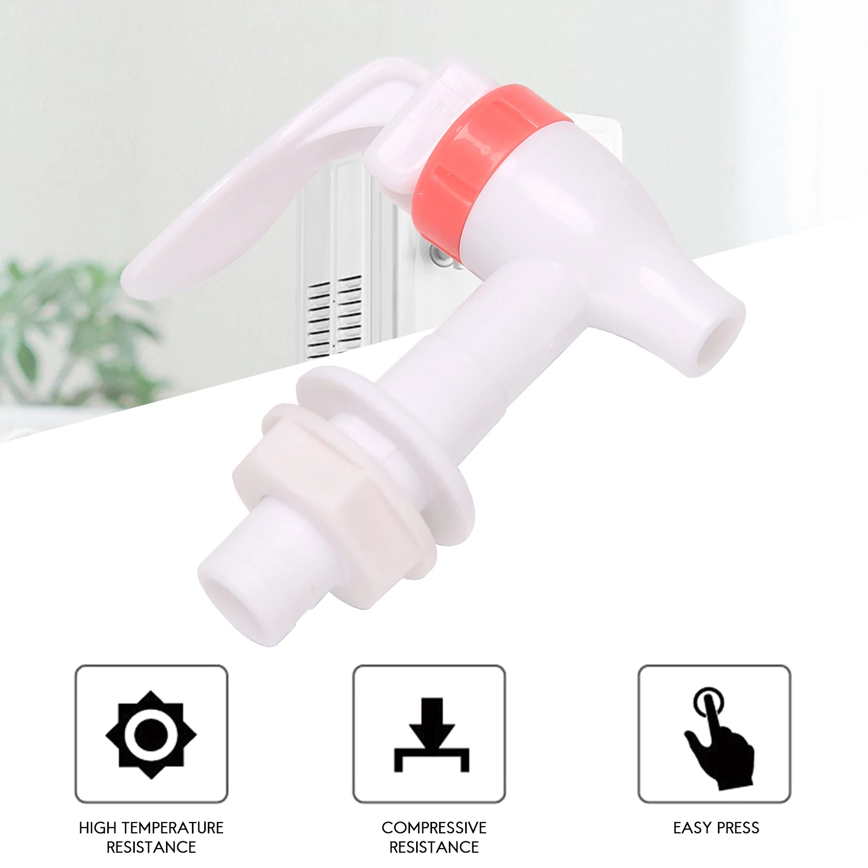 Spare Part Faucet Plastic Tap Drain Tap Dispenser White Pink