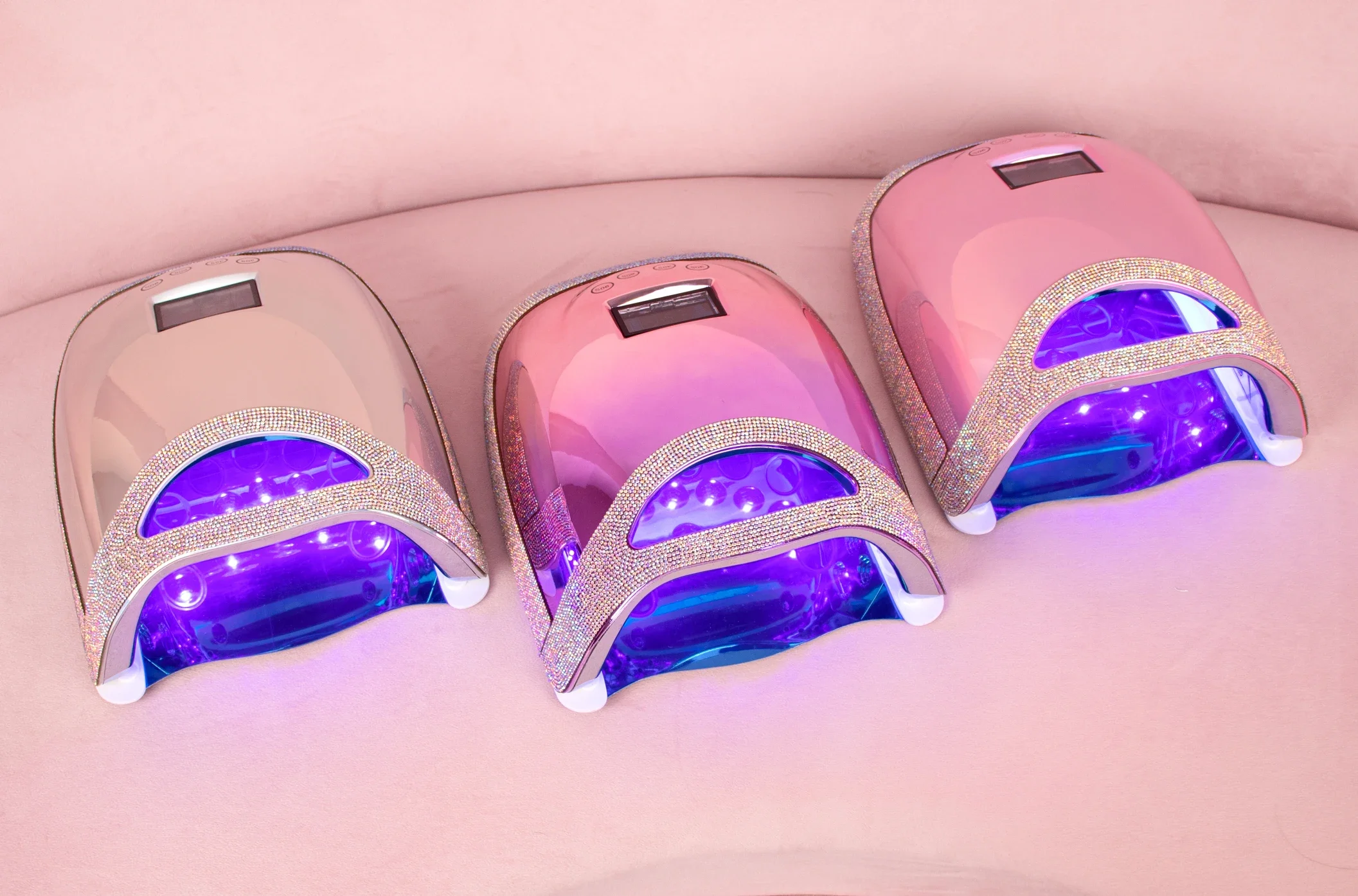 48W Cordless Manicure Nail Dryer GRS Mermaid Shiny Rhinestone Nail Light Fast Drying Portable UV LED Nail Lamp