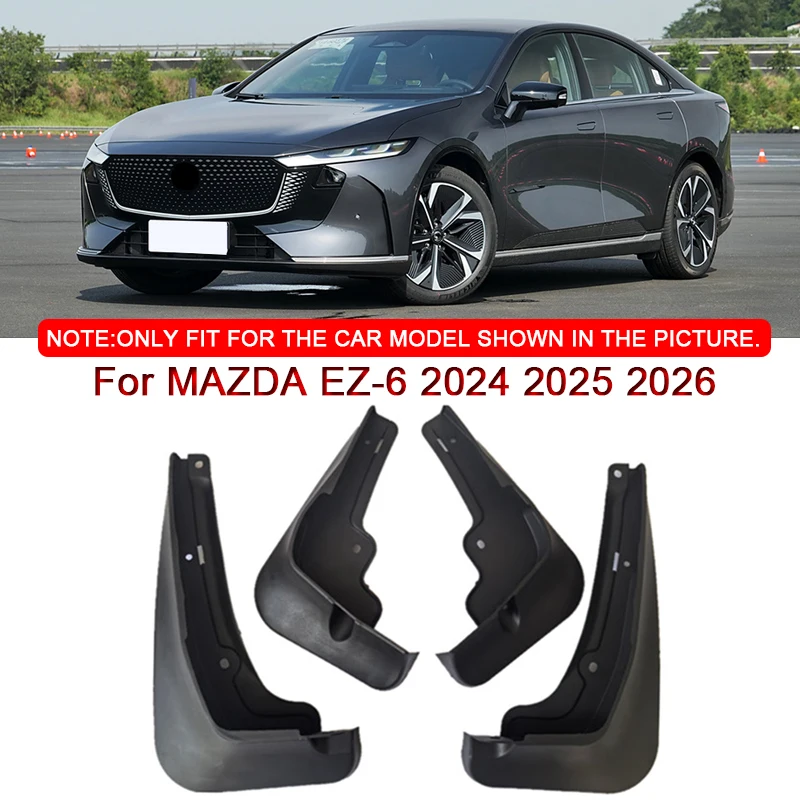 For MAZDA EZ-6 2024 2025 2026 Car Styling ABS Car Mud Flaps Splash Guard Mudguards MudFlaps Front Rear Fender Auto Accessories