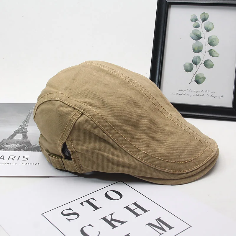 2023 New Fashion 100% Cotton Ivy Caps Spring Autumn Advance Cap Letters Embroidery Women Gastby Cap Korea Style Men Beret Hats