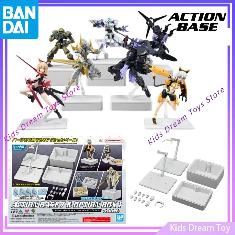 

Assembly Bandai in Stock Original HG 30MS 30MM 30MF FRS ACTION BASE 7&OPTION BOX 1 [WHITE] Anime Action Figures Toys Collectible