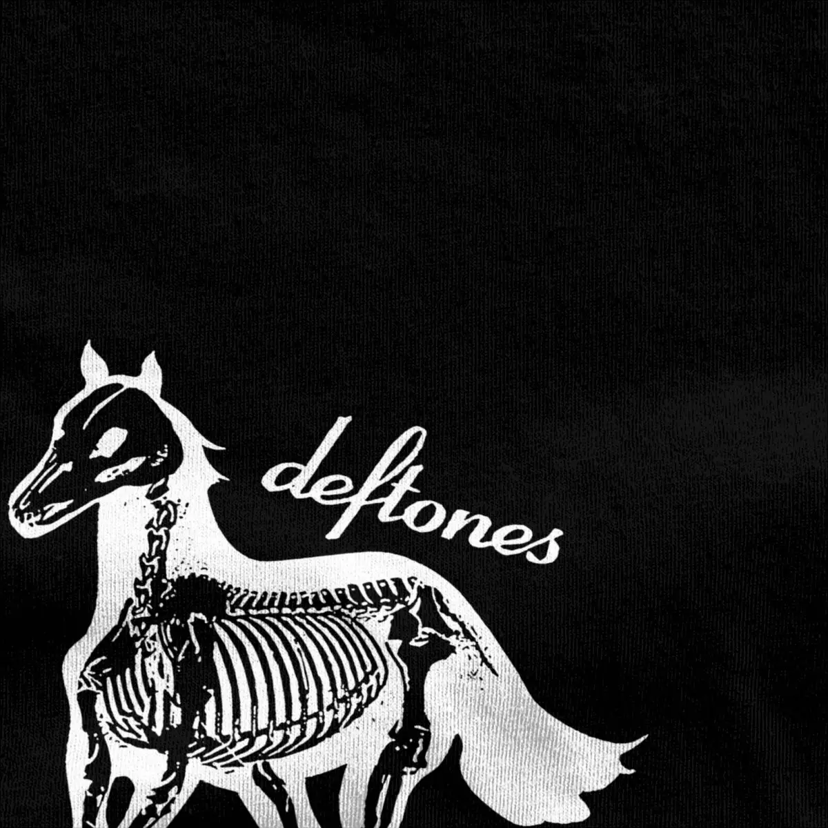 Retro Deftones White Pony Tshirts Men\'s O-neck Short Sleeve Tops 100%Cotton Tops