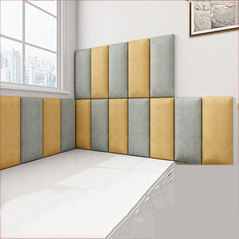 Technical Cloth Headboard 3D Wall Sticker Bedroom Decor Art Self Adhesive Soft Pack Backrest Anti-collision Tatami Head Board