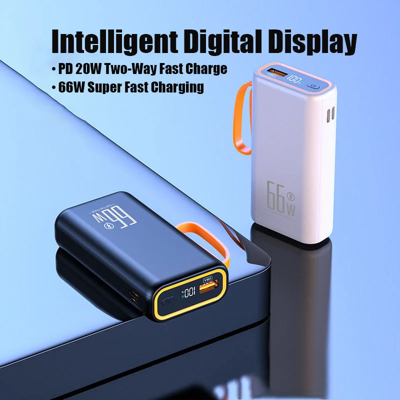 50000mAh Handheld Large Capacity Power Bank Supports 66W Fast Charging Suitable For Outdoor Camping And Mobile Phone Charging