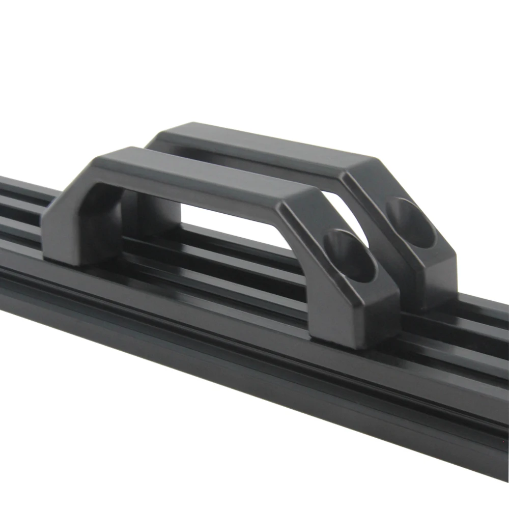 2pcs Black Aluminium Alloy Handle Hole Distance 100mm for 20 Series Aluminum Extrusion Profile for 3D Printer