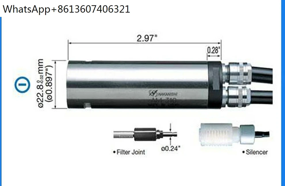 

NAKANISHI AM-310R AM-310RL AM-310RA AM-310RLA right-angle joint air motor air-powered motor Japan