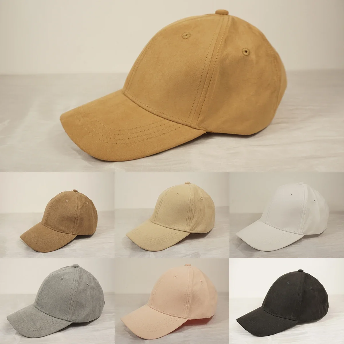 Fashion Suede Baseball Caps For Men Women Autumn Winter Solid Retro Snapback Hip Hop Hat Unisex Street Adjustable Sun Visor Caps